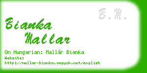 bianka mallar business card